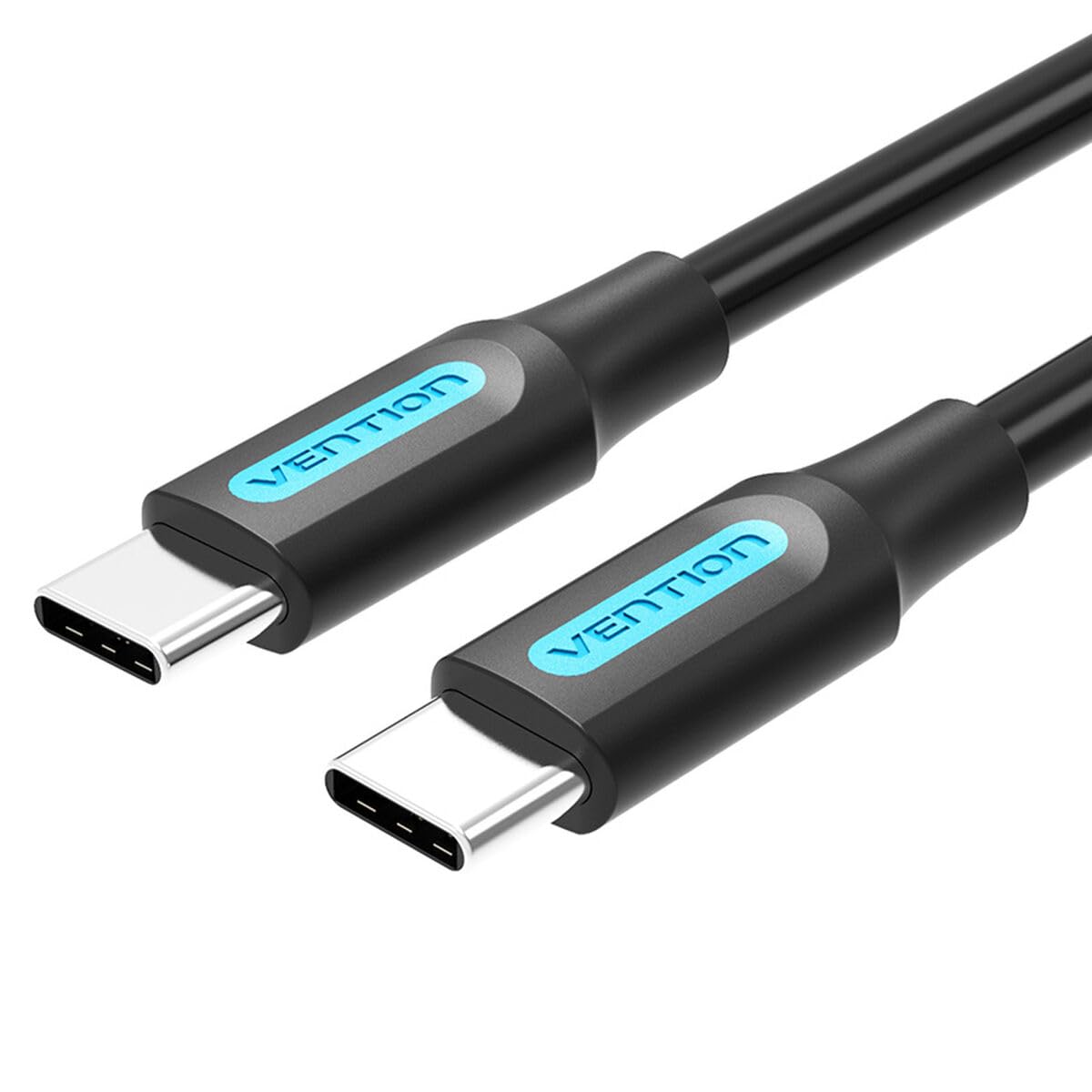 Cable USB 2.0 Tipo-C Vention COSBD/ USB Tipo-C Macho - USB Tipo-C Macho/ Hasta 60W/ 480Mbps/ 50cm/ Negro