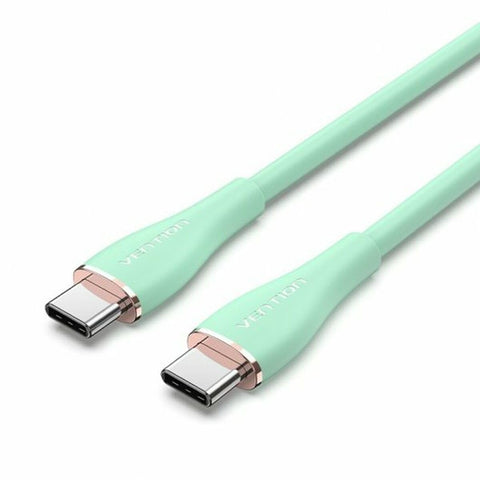 Cable USB 2.0 Tipo-C Vention TAWGG/ USB Tipo-C Macho - USB Tipo-C Macho/ Hasta 100W/ 480Mbps/ 1.5m/ Verde