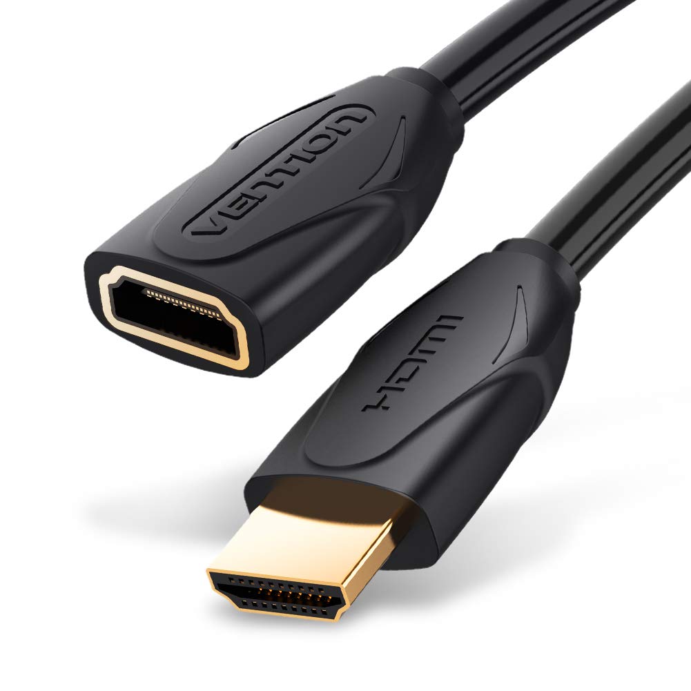 Cable Alargador HDMI Vention VAA-B06-B200/ HDMI Macho - HDMI Hembra/ 2m/ Negro