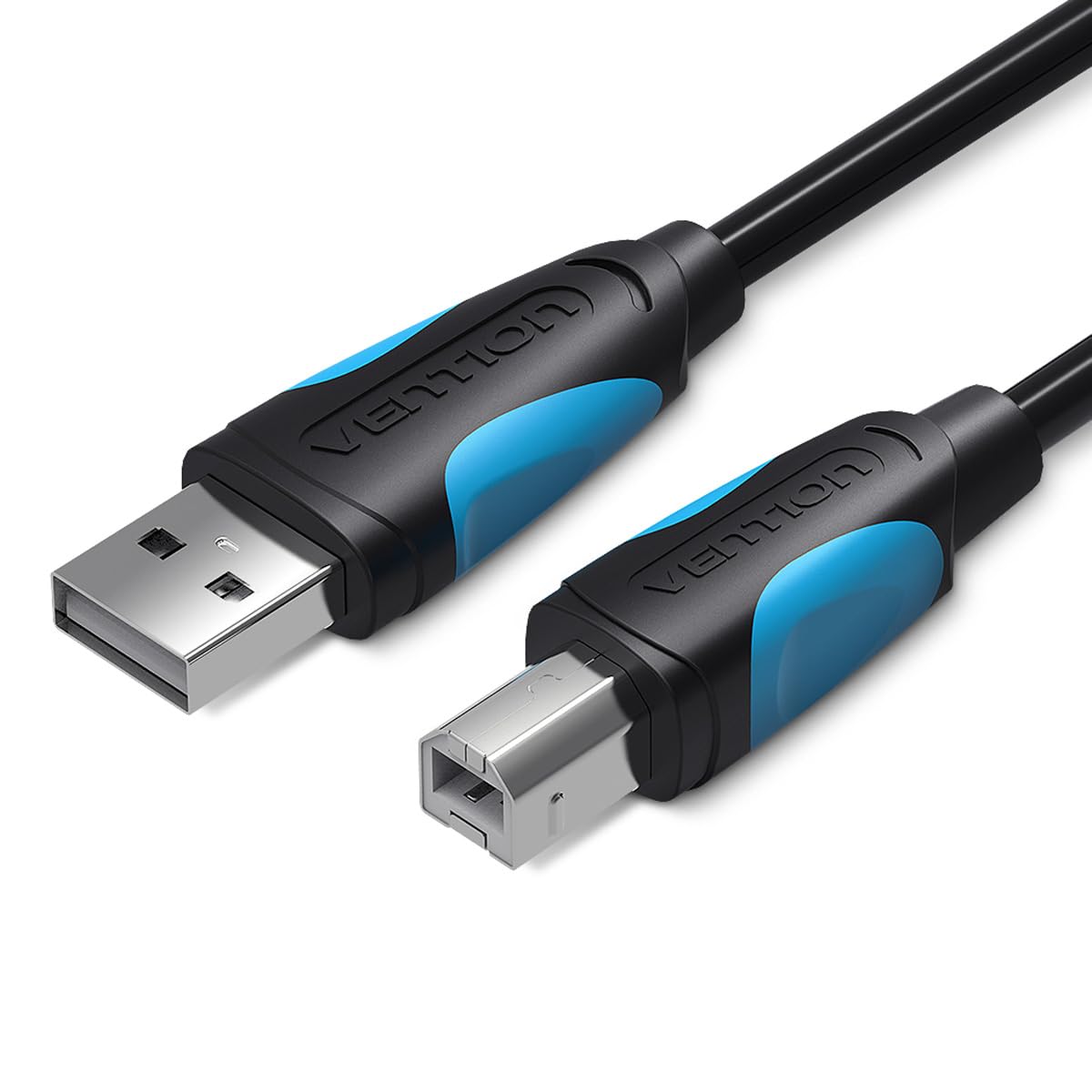 Cable USB 2.0 Impresora Vention VAS-A16-B100/ USB Tipo-B Macho - USB Macho/ 480Mbps/ 1m/ Negro