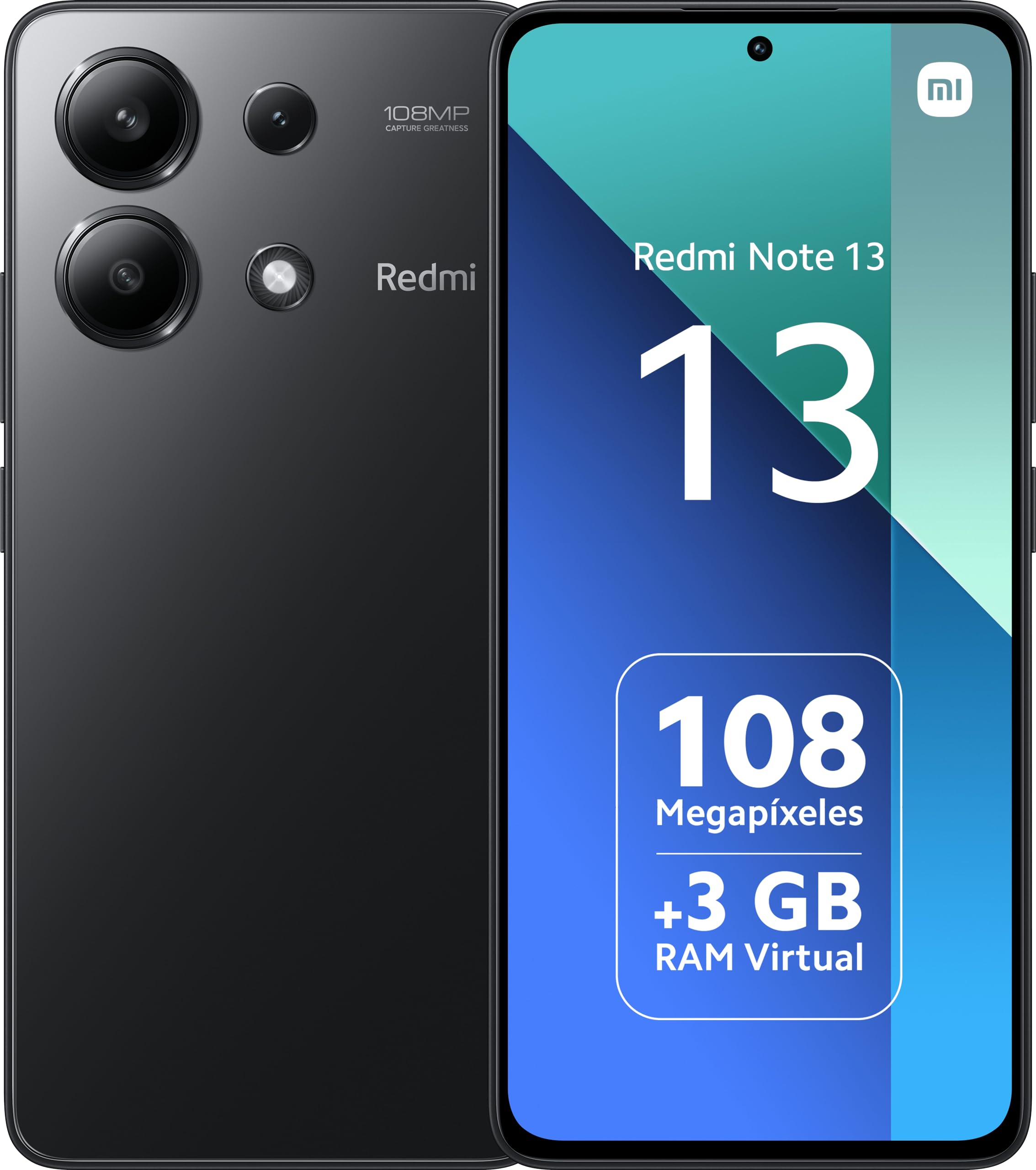 Smartphone Xiaomi Redmi Note 13 8GB/ 128GB/ 6.67'/ Negro